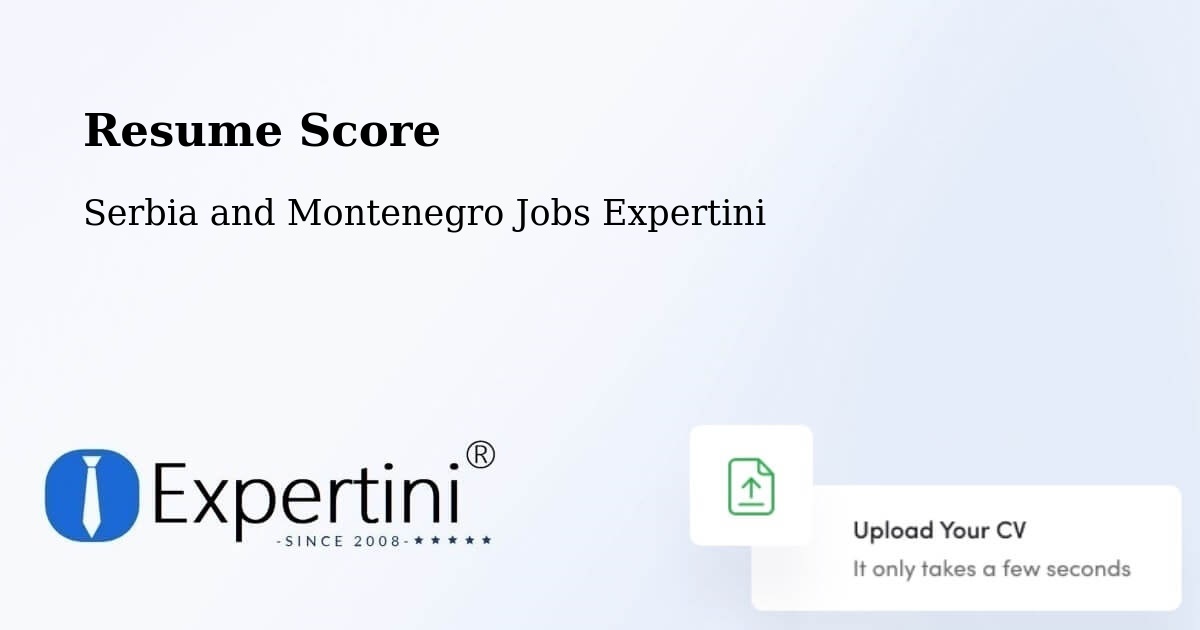 Resume Score & Job Description Match Tool – Carbonear - Serbia and Montenegro Jobs Expertini